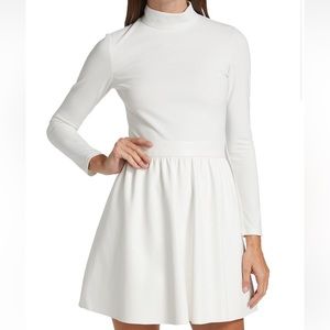 Alice and Olivia white vegan leather dress